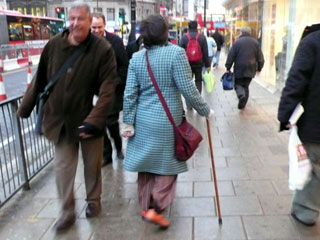 Kate battles the crowds thronging the pavements