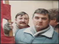 Peter Holden during the Miners Strike in 1984