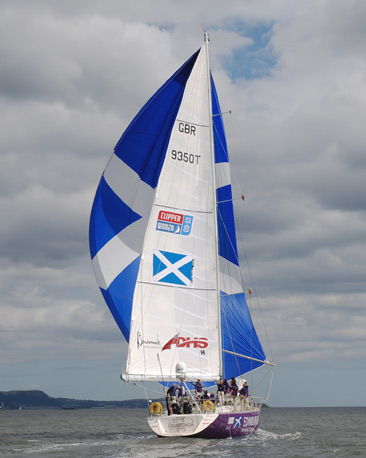 Edinburgh Inspiring Capital on the way to the ship's official naming ceremony at Leith Docks on 8 August 2009