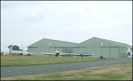 Two of the Cosford Hangars