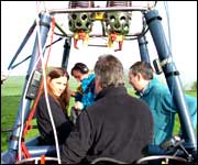 People in balloon basket