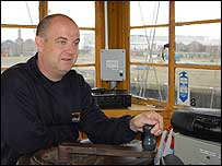 Paul operating Transporter Bridge
