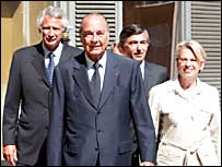 Jacques Chirac e seus ministros