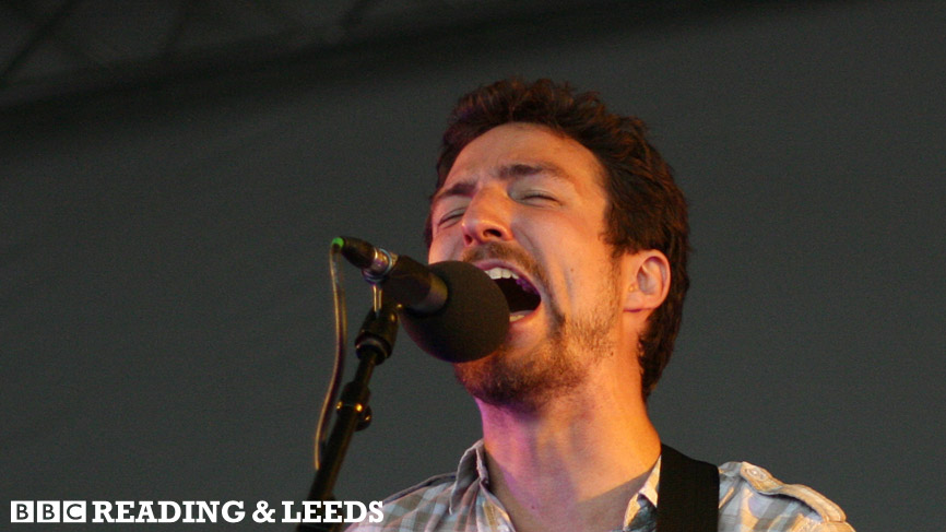 Frank Turner performs on the Introducing stage at Reading and Leeds 2009