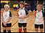 Jersey Ladies Volleyball team line-up on court