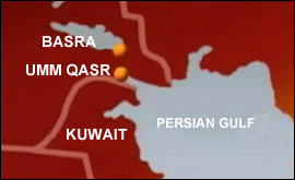 Map of southern Iraq