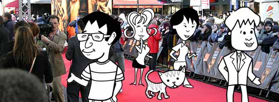 Flatmates on the red carpet