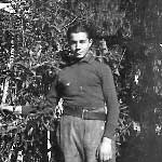 Lucien Mangue, Frenchman from Clermont Ferrand mentioned in the text. Photo signed by him as a keepsake.