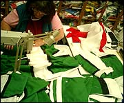 Manfacturing the flag 