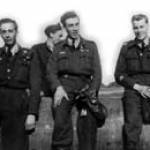 Air Gunner Tony Winser (left) with his crew.