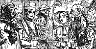 Illustration showing a mixture of Victorian solical classes, both women and men