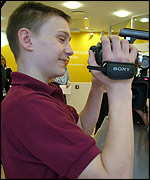 School reporter Jack filming