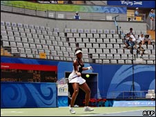 Empty seats at the tennis on 12 August