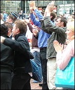 The crowd in Chamberlain Square