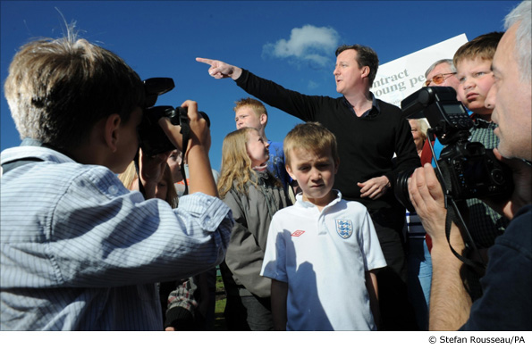 David Cameron visiting a social action project in Blackpool