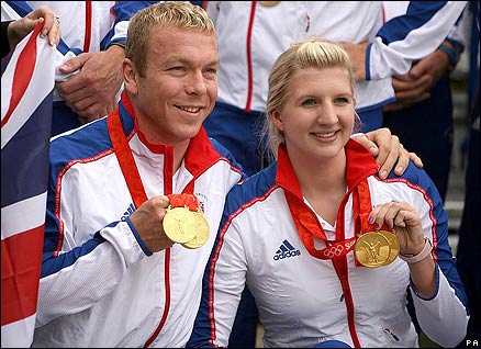 Chris Hoy and Rebecca Adlington
