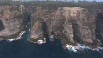 The cliffs of Waterfall Bay