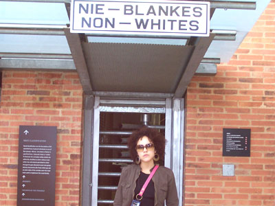 Jenna at the Nelson Mandela Apartheid museum