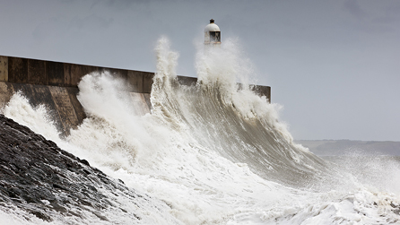Stormy seas at Porthcawl taken earlier this week 