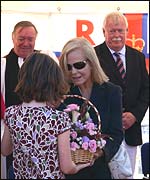 The Duchess of Kent gets a warm welcome