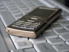 Laptop and phone