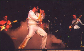 Matthew Shepherd rocks on as Elvis! 