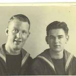 No JX399170 Able Seaman Rubery to the left of the picture (the taller of the two with fair hair)
