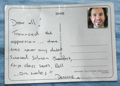 Wales comp winners' postcards 