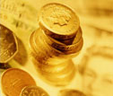 A stack of Pound coins