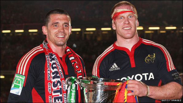 Alan Quinlan and Lions skipper Paul O'Connell