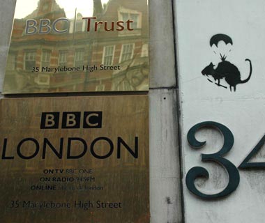 Rat graffiti by Banksy