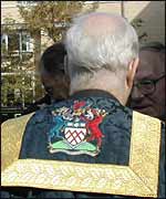 Lord Carey in his chancellor's robes 