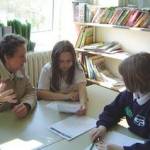Pupils interviewing ex-pupils at Whitehawk School