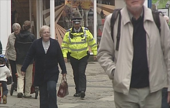 Community Safety Officer patrolling in Durham