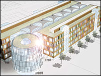 Artist's impression of Doncaster Council building