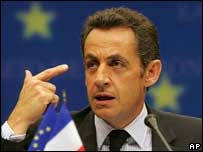 O presidente francês, Nicolas Sarkozy