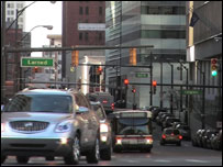 Rua em Detroit