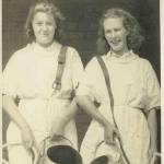 Eveline Fletcher & Hilda Dison,'Happy Milkmaids', Reaseheath Agricultural College, near Nantwich, Cheshire, 1941