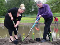 Michelle McManus and Councillor Leonard
