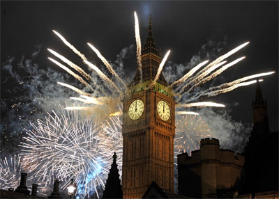 Fuegos artificiales en el Big Ben