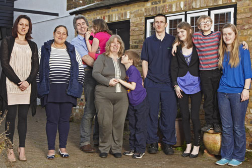 The Clifford family with Maisie