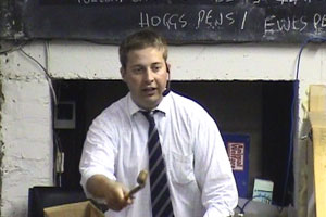 You've got to be fast to keep up with Ted the auctioneer...