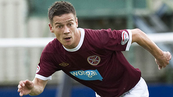 Hearts midfielder Ian Black