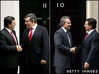 Mr Barroso in Downing Street 2006
