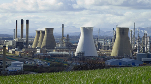 View across Grangemouth Oil Refinery
