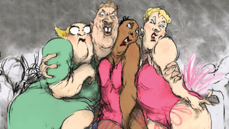 Detail from Joanna Quinn's Body Beautiful.