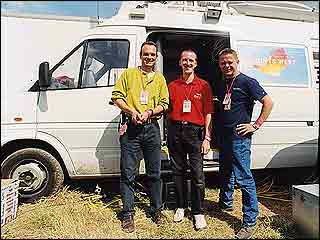 The Points West satellite van at the Glastonbury festival