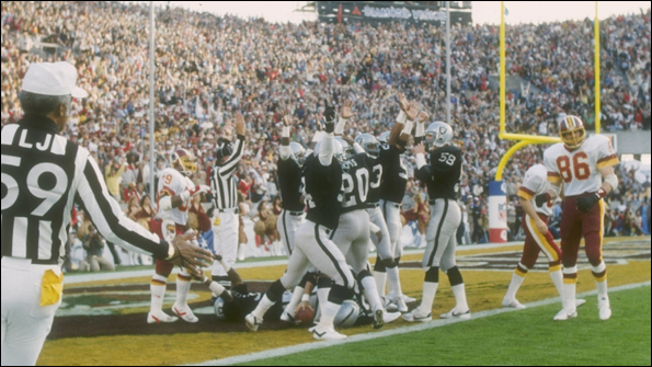 The Raiders won the last of their three titles when they defeated the Redskins in Super Bowl XVIII in 1983.