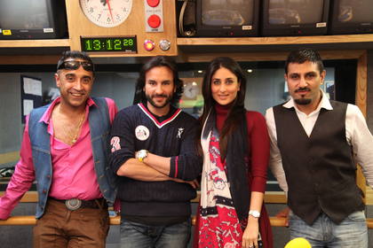Saif & Kareena at BBC TVC with Raj & Pablo