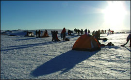 Camping on ice! By Louise Baker